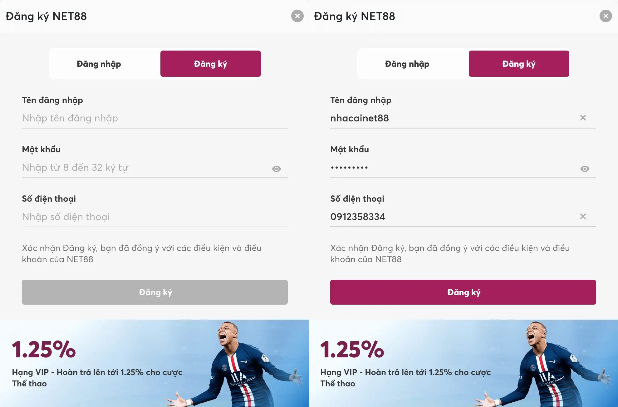 NET88 🏆〖XENICAL〗- Đăng Nhập Nhà Cái NET88 APPSITES.IO 31 Điền thông tin đăng ký